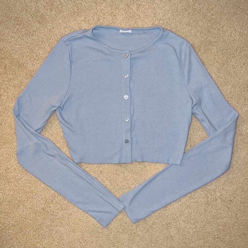 Cotton On Light Blue Cropped Cardigan